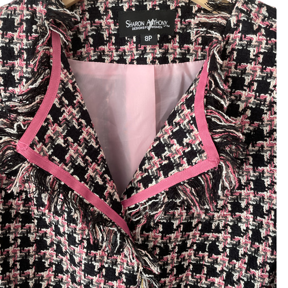 NWOT Sharon Anthony Tweed Blazer Sz 8P - Picture 2 of 5